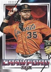 2020 Topps Fire Base Set Brandon Crawford #7 card