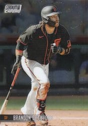 2021 Stadium Club Chrome Base Set Brandon Crawford #91 card