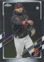 2021 Topps Chrome Base Set Brandon Crawford #65 card