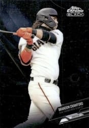 2021 Topps Chrome Black Base Set Brandon Crawford #32 card