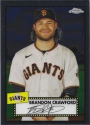 2021 Topps Chrome Platinum Anniversary Base Set Brandon Crawford #331 card
