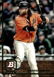 2022 Bowman Heritage Base Set Brandon Crawford #32 card