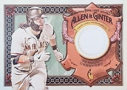 2022 Topps Allen & Ginter Relics (Pattern A) Brandon Crawford #AGRA-BC card