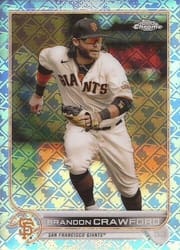 2022 Topps Chrome Logofractor Edition Base Set Brandon Crawford #64 card