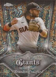 2022 Topps Chrome Pinstriped Brandon Crawford #P-19 card
