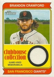 2023 Topps Heritage Clubhouse Collection Relics Brandon Crawford #CCR-BC card