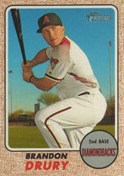 2017 Topps Heritage Base Set Brandon Drury #122 card