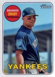 2018 Topps Heritage Base Set Brandon Drury #654 card
