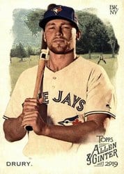 2019 Topps Allen & Ginter Base Set Brandon Drury #225 card