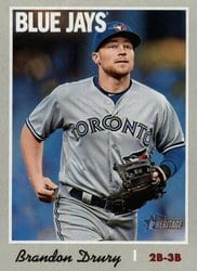 2019 Topps Heritage Base Set Brandon Drury #238 card