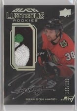2021-22 SPx 2020-21 Update - UD Black Lustrous Rookie Autograph Patch Brandon Hagel #LPA-BH card