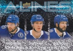 2024-25 Upper Deck A-Lines Brandon Hagel / Brayden Point / Nikita Kucherov #AL-27 card