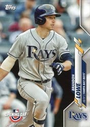 2020 Topps Opening Day Base Set Brandon Lowe #165 card
