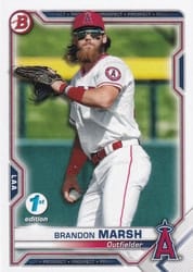 2021 Bowman 1st Edition Base Set Brandon Marsh #BP-112 card