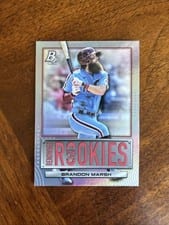 2022 Bowman Platinum Renowned Rookies Autographs Brandon Marsh #RR-1 card