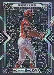 2022 Panini Chronicles Obsidian Brandon Marsh #1 card