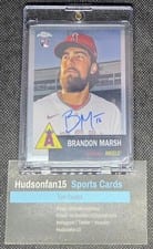 2022 Topps Chrome Platinum Anniversary Autographs Brandon Marsh #CPA-BMA card