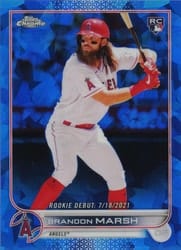 2022 Topps Chrome Update Sapphire Edition Base Set Brandon Marsh #US35 card