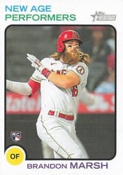 2022 Topps Heritage New Age Performers Brandon Marsh #NAP-2 card