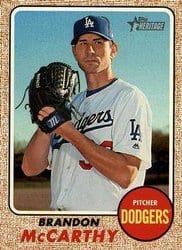 2017 Topps Heritage Base Set Brandon McCarthy #507 card