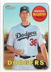 2018 Topps Heritage Base Set Brandon McCarthy #259 card