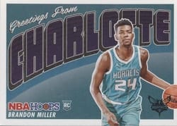 2023-24 Hoops Rookie Greetings Brandon Miller #18 card