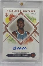 2023-24 Topps Motif Headline Signatures Brandon Miller #HS-BM card