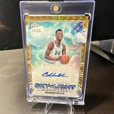 2024-25 Topps Chrome Sky-Light Signatures Brandon Miller #SLS-BM card