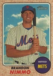 2017 Topps Heritage Base Set Brandon Nimmo #677 card