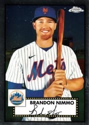 2021 Topps Chrome Platinum Anniversary Base Set Brandon Nimmo #126 card