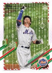 2021 Topps Holiday Base Set Brandon Nimmo #HW52 card