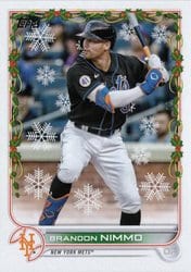2022 Topps Holiday Base Set Brandon Nimmo #HW53 card