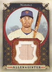 2023 Topps Allen & Ginter Relics (Pattern B) Brandon Nimmo #AGRB-BN card