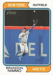 2023 Topps Heritage Base Set Brandon Nimmo #241 card
