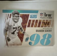 2022 Score Top 100 Brandon Scherff #T98 card
