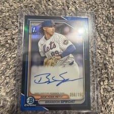 2024 Bowman Chrome Prospects Autographs Brandon Sproat #CPA-BS card
