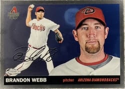 2025 Topps Chrome Platinum Base Set Brandon Webb #334 card