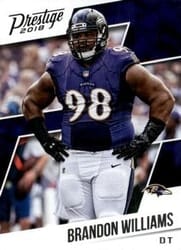 2018 Panini Prestige Base Set Brandon Williams #148 card