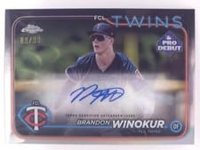 2024 Topps Pro Debut Chrome Autographs Brandon Winokur #PDC-116 card