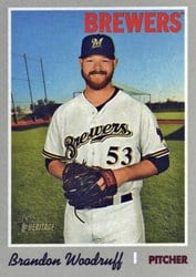2019 Topps Heritage Base Set Brandon Woodruff #580 card