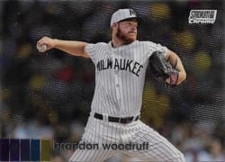 2020 Stadium Club Chrome Base Set Brandon Woodruff #74 card