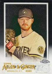 2020 Topps Allen & Ginter Chrome Base Set Brandon Woodruff #244 card