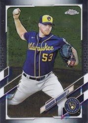 2021 Topps Chrome Base Set Brandon Woodruff #192 card