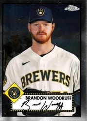 2021 Topps Chrome Platinum Anniversary Base Set Brandon Woodruff #422 card