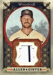 2023 Topps Allen & Ginter Relics (Pattern B) Brandon Woodruff #AGRB-BWO card