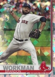 2019 Topps Chrome Sapphire Edition Base Set Brandon Workman #378 card