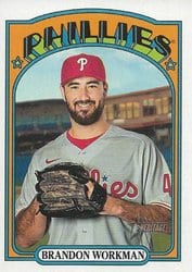 2021 Topps Heritage Base Set Brandon Workman #337 card