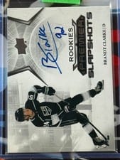 2022-23 Upper Deck Premier Premier Slapshots Autograph Rookies Brandt Clarke #PSAR-BC card