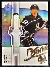 2022-23 Upper Deck Ultimate Collection Ultimate Emblems Autograph Brandt Clarke #UE-CL card