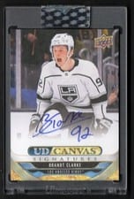2024-25 Upper Deck Clear Cut Canvas Signatures Brandt Clarke #CS-BC card